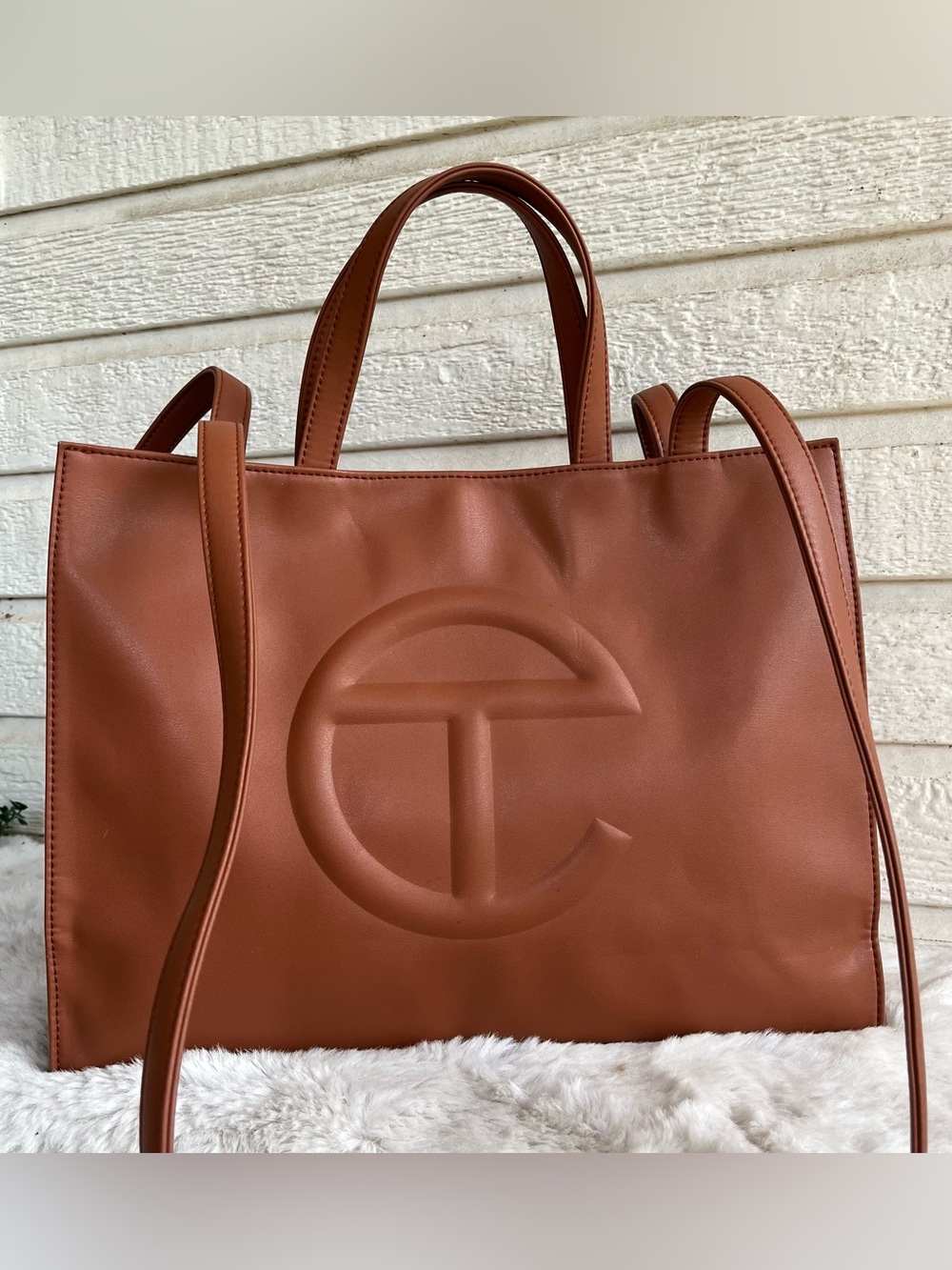TELFAR British Tan Brown Shopper Tote Laptop Travel Bag